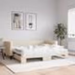 vidaXL Lit de jour avec gigogne sans matelas crème 90x200 cm - 180 x 200 cm