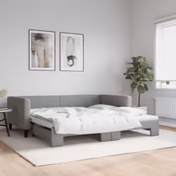 Ce lit de repos 2 en 1 avec lit gigogne, servant à la fois de canapé et de lit, constitue un supplément pratique et accrocheu ...