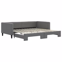 VidaXL 3196584, lit sofa, Gris, mousse, Métal, Polyester, Bois, 2230 mm, 1100 mm