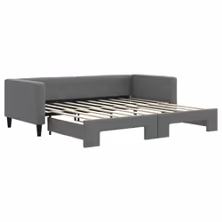 VidaXL 3196589, lit sofa, Gris, mousse, Métal, Polyester, Bois, 2130 mm, 1000 mm