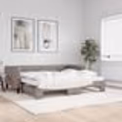 vidaXL Lit de jour avec gigogne et matelas taupe 90x200 cm tissu - 90 x 200 cm
