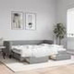 vidaXL Lit de jour avec gigogne et tiroirs sans matelas 80x200 cm - 80 x 200 cm
