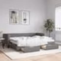 vidaXL Lit de jour avec gigogne et tiroirs sans matelas 80x200 cm - 80 x 200 cm