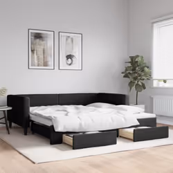 Ce lit de repos 2 en 1 avec lit gigogne, servant à la fois de canapé et de lit, constitue un supplément pratique et accrocheu ...