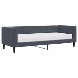 VidaXL 3196661, lit sofa, Gris, mousse, Métal, Polyester, Bois, 2230 mm, 900 mm