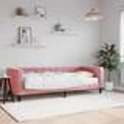 vidaXL Lit de jour avec matelas rose 80x200 cm velours - 80 x 200 cm