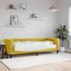 vidaXL Lit de jour avec matelas jaune 80x200 cm velours - 180 x 200 cm
