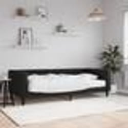 vidaXL Lit de jour avec matelas noir 90x200 cm velours - 180 x 200 cm