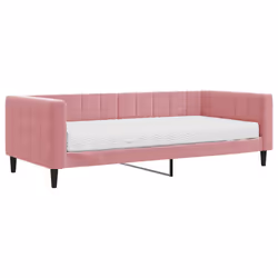 VidaXL 3196677, lit sofa, Rose, mousse, Métal, Polyester, Bois, 2230 mm, 1100 mm