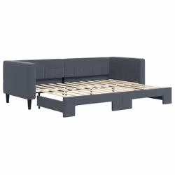 VidaXL 3196692, lit sofa, Gris, mousse, Métal, Polyester, Bois, 2230 mm, 1000 mm