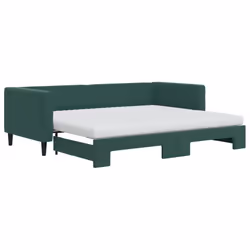 VidaXL 3196717, lit sofa, Vert, mousse, Métal, Polyester, Bois, 2230 mm, 1000 mm