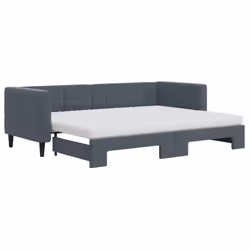 VidaXL 3196723, lit sofa, Gris, mousse, Métal, Polyester, Bois, 2230 mm, 1100 mm