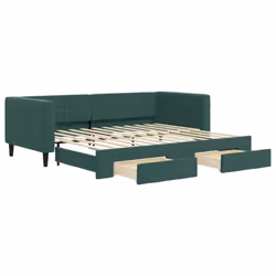 VidaXL 3196741, lit sofa, Vert, mousse, Métal, Polyester, Bois, 2230 mm, 1000 mm