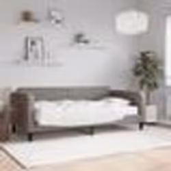 vidaXL Lit de jour avec matelas taupe 90x200 cm tissu - 90 x 200 cm
