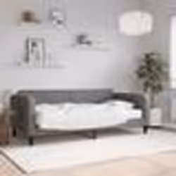 vidaXL Lit de jour avec matelas gris foncé 90x190 cm tissu - 90 x 190 cm