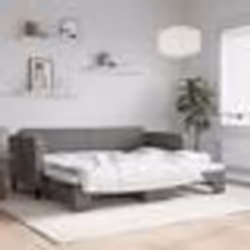vidaXL Lit de jour avec gigogne sans matelas gris foncé 80x200 cm - 80 x 200 cm