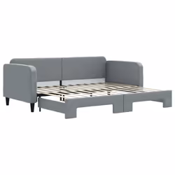 VidaXL 3196816, lit sofa, Gris, mousse, Métal, Polyester, Bois, 2230 mm, 1000 mm