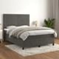 vidaXL Lit de jour avec gigogne sans matelas gris foncé 90x200 cm - 90 x 200 cm