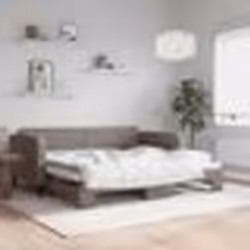 vidaXL Lit de jour avec gigogne sans matelas taupe 90x200 cm - 90 x 200 cm