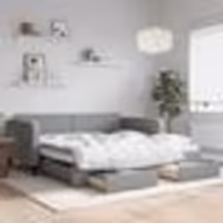 vidaXL Lit de jour avec gigogne et tiroirs sans matelas 100x200 cm - 100 x 200 cm