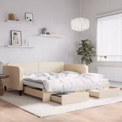 VidaXL 3196861 canapé lit sofa Crème