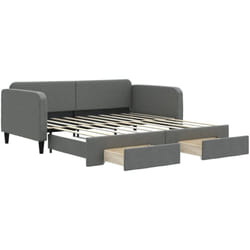 Lit de jour avec gigogne et tiroirs sans matelas 90x190 cm vidaXL