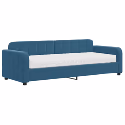 VidaXL 3196897, lit sofa, Bleu, mousse, Métal, Polyester, Bois, 2230 mm, 910 mm