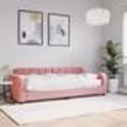 vidaXL Lit de jour avec matelas rose 80x200 cm velours - 80 x 200 cm