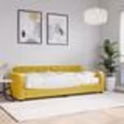 vidaXL Lit de jour avec matelas jaune 80x200 cm velours - 80 x 200 cm