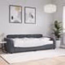 vidaXL Lit de jour avec matelas gris foncé 90x200 cm velours canapé-lit canapé-lit de repos lit de repos rembourré lit 319690 ...