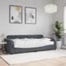 vidaXL Lit de jour avec matelas gris foncé 90x200 cm velours canapé-lit canapé-lit de repos lit de repos rembourré lit 3196906