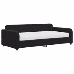 VidaXL 3196916, lit sofa, Noir, mousse, Métal, Polyester, Bois, 2230 mm, 1100 mm