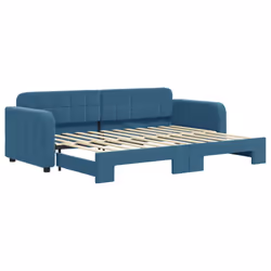 VidaXL 3196921, lit sofa, Bleu, mousse, Métal, Polyester, Bois, 2230 mm, 910 mm