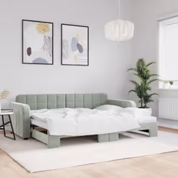 Ce lit de repos 2 en 1 avec lit gigogne, servant à la fois de canapé et de lit, constitue un supplément pratique et accrocheu ...
