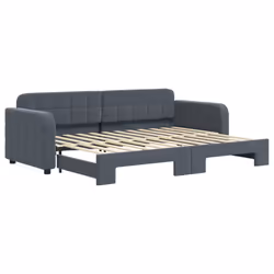 VidaXL 3196923, lit sofa, Gris, mousse, Métal, Polyester, Bois, 2230 mm, 910 mm