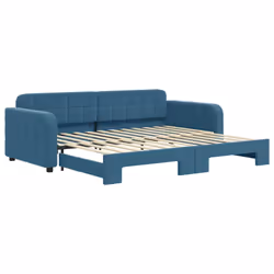 VidaXL 3196928, lit sofa, Bleu, mousse, Métal, Polyester, Bois, 2240 mm, 1000 mm