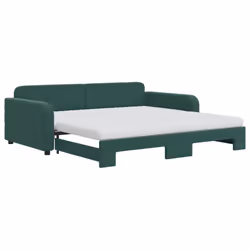 VidaXL 3196948, lit sofa, Vert, mousse, Métal, Polyester, Bois, 2230 mm, 910 mm