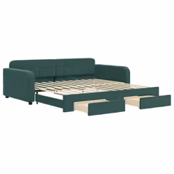 VidaXL 3196986, lit sofa, Vert, mousse, Métal, Polyester, Bois, 2230 mm, 1100 mm
