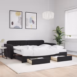 VidaXL 3196998 canapé lit sofa Noir