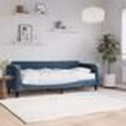 vidaXL Lit de jour avec matelas bleu 80x200 cm velours - 80 x 200 cm