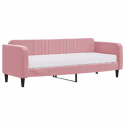 VidaXL 3197035, lit sofa, Rose, mousse, Métal, Polyester, Bois, 2230 mm, 900 mm