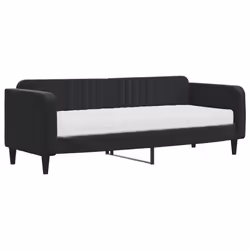 VidaXL 3197036, lit sofa, Noir, mousse, Métal, Polyester, Bois, 2230 mm, 900 mm