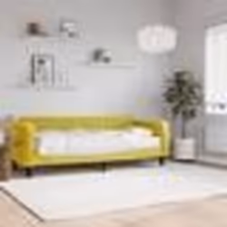 vidaXL Lit de jour avec matelas jaune 80x200 cm velours - 80 x 200 cm