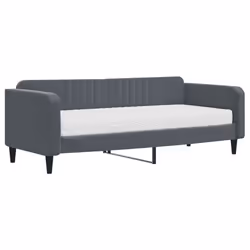 VidaXL 3197040, lit sofa, Gris, mousse, Métal, Polyester, Bois, 2230 mm, 1000 mm