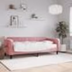 vidaXL Lit de jour avec matelas rose 90x200 cm velours - 90 x 200 cm
