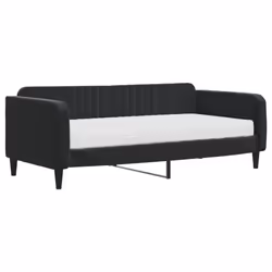 VidaXL 3197043, lit sofa, Noir, mousse, Métal, Polyester, Bois, 2230 mm, 1000 mm