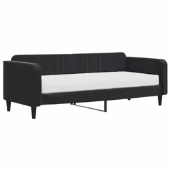 VidaXL 3197050, lit sofa, Noir, mousse, Métal, Polyester, Bois, 2230 mm, 1100 mm