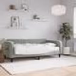 vidaXL Lit de jour avec matelas gris clair 90x190 cm velours - 90 x 190 cm
