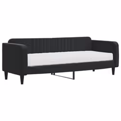 VidaXL 3197054, lit sofa, Noir, mousse, Métal, Polyester, Bois, 2130 mm, 1000 mm