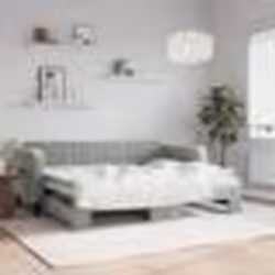 vidaXL Lit de jour avec gigogne sans matelas gris clair 80x200 cm - 80 x 200 cm